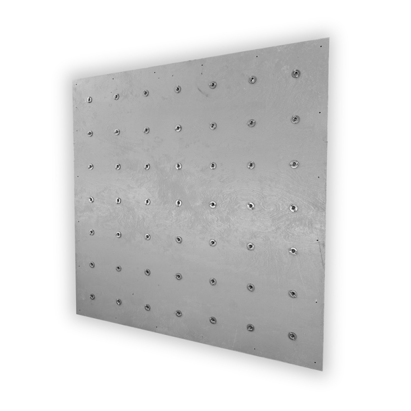 Arriere Panneau Escalade Extérieur - 1200x1200 - Avec Antidérapant - Gris Clair