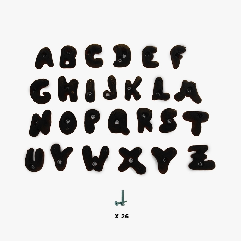 26 Prises Escalade Enfant - ALPHABET 8