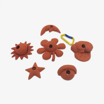 Kit 20 Prises Escalade Enfants - Plastique Antidérapant - Pour Mur Intérieur/extérieur